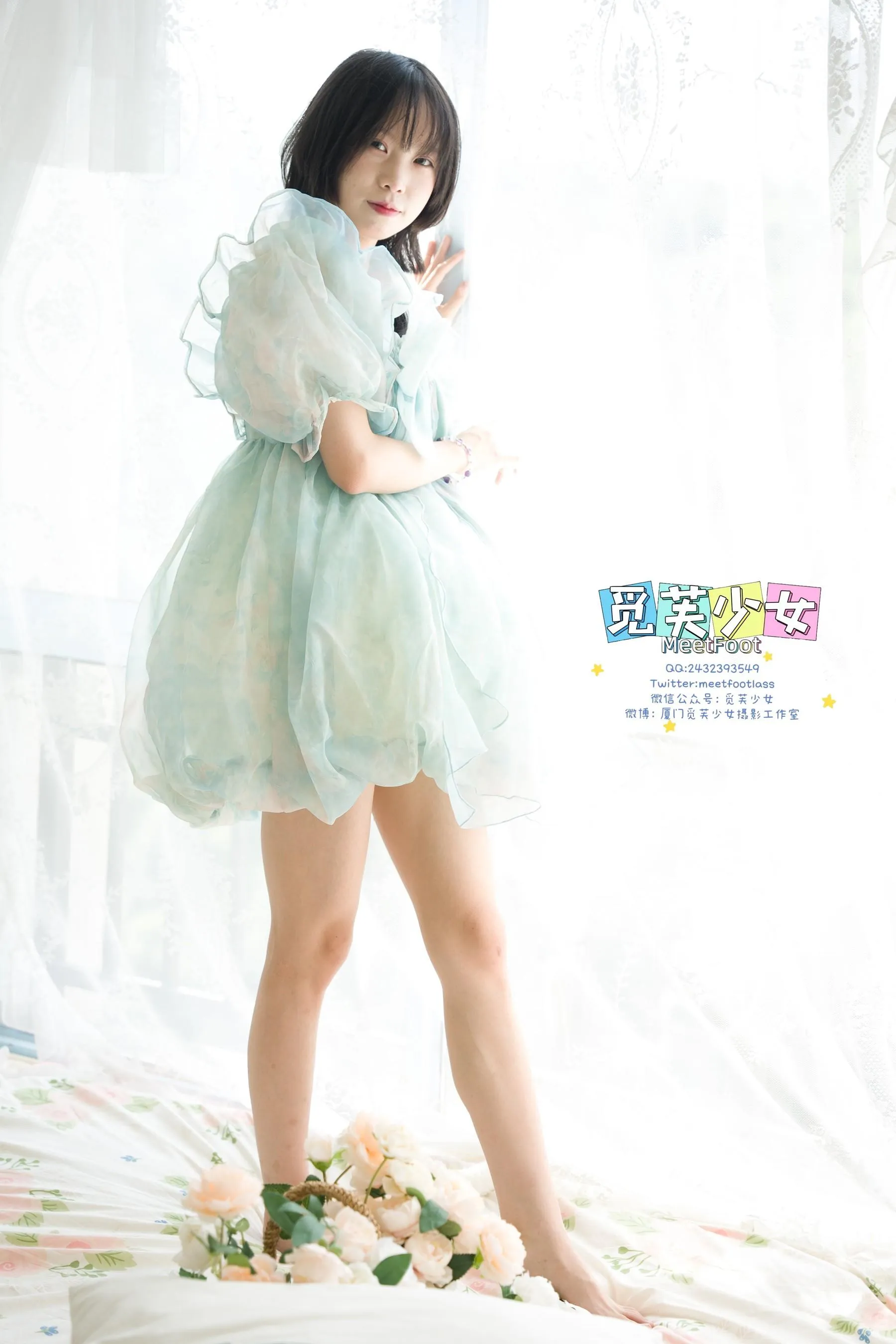觅芙少女 NO.033 小婉-一袭蓝色纱裙构筑今晚浪漫的梦境-PIC [249P]插图9